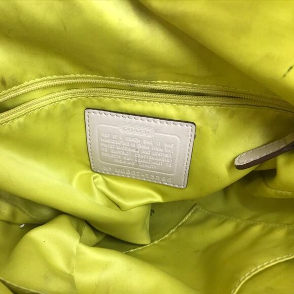 COACH Tan Cream Jacquard Fabric CrossBody Bag - Picture 8 of 8